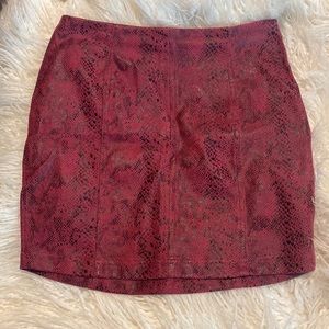 Pink snake skin skirt